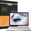 Megoo Screen Protector for Surface Book 2 13.5 Inch, Tempered Glass/Blue Light Blocking/High Sensitive, Full protection for Microsoft Surface Book