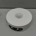 YVV Rotating Display Stand, Spinning Display Stand with Colored Lights, Lighted LED Base for Glass Art , Electric & Battery-Operated Platform 4.72in, Adjustable Speed Electric Turntable White