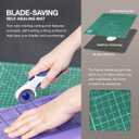 Calibre Art Self Healing Rotating Cutting Mat 18x18 (17" Grid), Perfect for Quilting & Art Projects