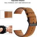 Tasikar 22mm Leather Bands Compatible with Samsung Galaxy Watch 3 45mm Band, Premium Genuine Leather Replacement Bracelet Strap Compatible with Galaxy Watch 46mm, 22mm, Brown