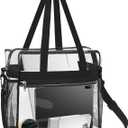 OWINUSTECH Clearbag for Stadium Events,12 x6 x12 Clearbag Stadium Approved Clearpurse for Women Men Quick Pass Clear Totebag for Stadium Events Concerts.