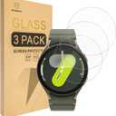 4 x Mr.Shield Screen Protector compatible with SAMSUNG Galaxy Watch 7 [40mm] [Tempered Glass] [3-Pack] [Japan Glass with 9H Hardness]