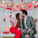 2 x Large, Pack of 8 | 3D Valentine Honeycomb Centerpiece, Red and Pink Valentines Day Centerpieces Table Decorations for Valentine's Day Party Supplies Ideas, Favors