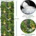 ODTORY Artificial Greenery Grass Wall Panels: 40'' x 120'' UV-Anti Faux Greenery Ivy Privacy Fence Screen Backdrop Boxwood Vine Leaf Hedges for Patio, Balcony, Garden, Green Decor