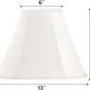 GO&SO Small Beige Lamp Shade for Table Lamps-Bell Bedside Lampshade-6"x13"x9.8" Spider Natural Linen Lampshades Replacement -Traditional Empire Shade Style with Elegant- Assembly Required