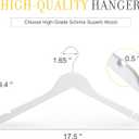 TOPIA HANGER Bride Hanger for Wedding Dress, Premium White Wooden Hangers, 360 Swivel White Hook, Smooth Finish, Extra Smoothly Cut Notches, 10 Pack-CT06W