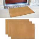 3 Pack Blank Door Mats, 30x17 Inch Artificial Coir Doormats Outdoor for Crafting, Plain Door Mat for Painting, Welcome Mat for Indoor/Outdoor Use, Front Porch, Entryway, Non-Slip Rubber Backing