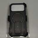 Goton 4in1 for iPhone 17 Pro Max Case with Belt Clip Holster, Privacy Tempered Glass Screen Protector & Camera Lens Protector, Compatible with MagSafe, Heavy Duty, Shockproof Phone Cover (Black)