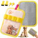 Pet Hair Removal Glovethe Magic Brush Electrostatic Pet Hair RemoverFurhero Gloves Mitt Dog Cat Grooming ToolFur Hero Reusable for Furniture Clothes Couch Cleaning 6PCS Box