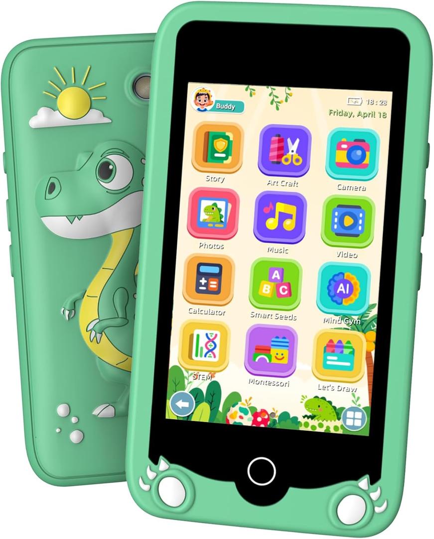 Kids Smartphone Girls Toy 3.97" Touch Screen Toddler Phone Learning Toy Christmas Birthday Gift for Girls 3-12 Years Old, MP3 Music Player Kids Phone with Dual Camera