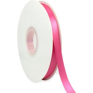 Hot Pink Ribbon 3/8 Inch x 50 Yards Satin Ribbon Continuous, Single Face, for Crafts, Gift Wrapping, Floral Bouquet, Weddings, and Decorations, with Spool