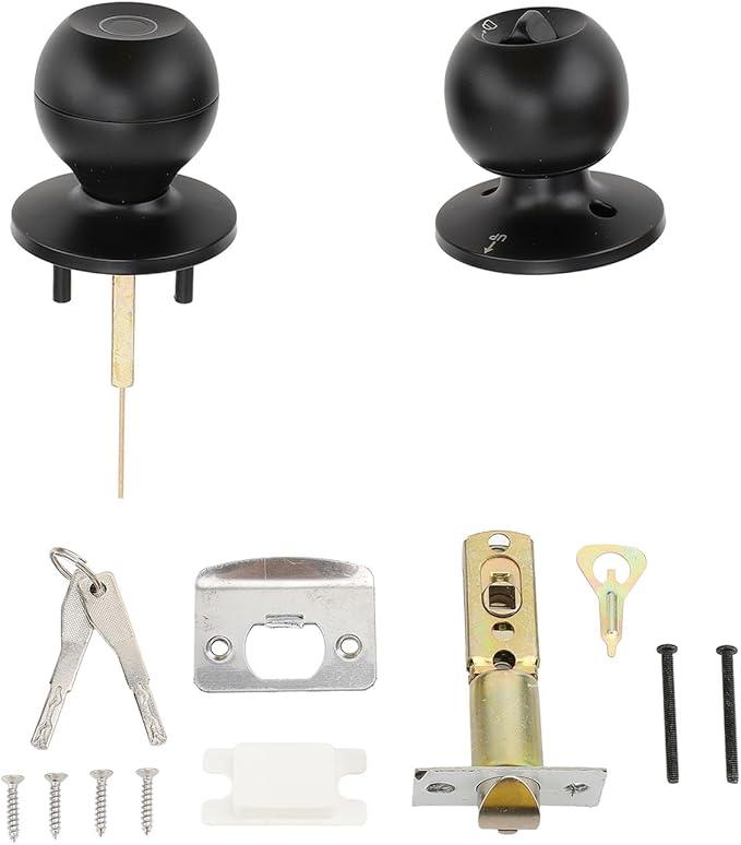  Door Knob,  Door Knob, 35MM to 55MM Thickness Door Hardwarehandle (Black)