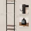 YMYNY Coat Rack Wall Mounted, 70.87H Clothes Garment Rack, Freestanding Tall Closet Organizer,Industrial Clothes Stand for Entryway Hallway Bedroom Rustic Brown UHGR003H