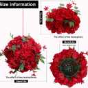 6-Pack Red Artificial Flower Balls Wedding Centerpieces for Tables
