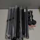 Black Double Curtain Rods for Windows,1 Inch Modern Heavy Duty Double Curtain Rod 30 to 100 Inch for Windows,Easy to Install, with Stable Brackets, Suitable for Bedrooms and Outdoors