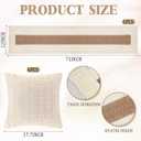 9 Pcs Extra Large Outdoor Boho Picnic Blanket 91'' x 71'' Folding Camping Table Beige White Table Runner 6 Throw Pillow with Pillow Cores Woven Cotton Yarn for Camping Garden Beach Wedding