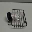 LEVERLOC Soap Dish for Shower with Hooks, Bar Soap Holder with Suction Cup, Soap Tray Rustproof Stainless Steel Holder for Bathroom Soap Saver, Black (1 Tire)