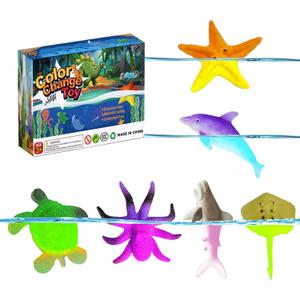 Ocean Animal Series -12pcs Temperature Color Change Bath Toys,Water Table Toys for Easter Egg Fillers,Goodie Bags Fillers,Themed Party,Classroom Rewards,Carnival Prize, for Kids 3+