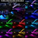 Dreamcolor Acrylic Interior Car LED Strip Light with Wireless APP, RGB 14 in 1 with 175 inches 593 Neon Car Ambient Lighting Kits, Dynamic Chasing Music Sync LEDs Fiber Optic Strip Lights for Car