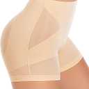 Tummy Control Shapewear for Women, Butt Lifting Shapewear Shorts Underwear Body Shaper for Under Dress Skirt Pants, Nude Large