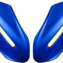 Color-Matched LED Handguards for Harley softail Touring 1993-2026 - Boost Safety & Style with DRL, Indicators Aurora Blue Denim
