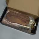 Gold Salt and Pepper Grinder Mill Set With Wood Base, Free Gold Funnel, Stainless Steel Manual Salt Shaker and Pepper Mill, Adjustable Thickness, Suitable For Kitchen (Salt & Pepper Grinder)