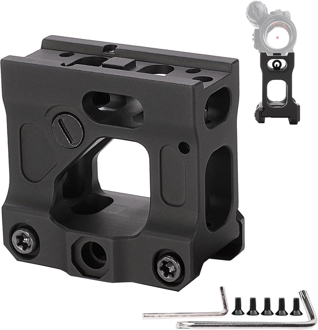 Phoking Red Dot Riser Mount Picatinny Riser Mounts for T1 T2 H1 H2 Optic Sight Accepts All Footprint Optics (Black)