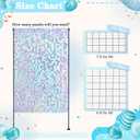 Sequin Shimmer Wall Backdrop: Glitter Wall Panel for Valentines Day, Wedding, Bridal Shower, Birthday, Bachelorette Party Decorations