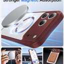 Faiono Magnetic for iPhone 17 Pro Max Case [Full Camera Protection][Military-Grade Protection][Compatible with MagSafe] Shockproof Protective Slim Phone Case for iPhone 17 Pro Max, Claret
