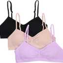 Fruit of The Loom Girls' Seamless Trainer Bra with Removable Modesty Pads (S)