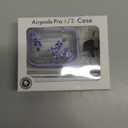 Inesore for AirPods Pro 2nd Generation Case Cover with Lock, Flowers Cute AirPod Pro 2 Case Hard iPod Pro Cases for Women Girls with Cleaner Kit for AirPod Pro Cases (2023 USB-C /2022/2019) - Purple