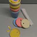 Grow Forward Bamboo Kids Cups with Lids and Straws - 10oz Drinking Cups for Kids with Childproof Twist Lids & Silicone Straws - Eco Friendly, BPA Free, Non Toxic & Dishwasher Safe - Paradise