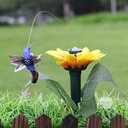 2 x Hummingbird Flying Simulation for Garden Decoration, Window Decoration, Yards Decoration, Powered by Solar Panel (General)