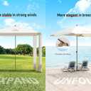 Beach Cabana 6.2"x6" Canopy, Fast Set up and Take Down, UPF 50+ UV Protection, Rainproof Beach Umbrella Shelter with Half Side Wall for Outdoor Patio Backyards Alfresco Eateries Pools Cafes Picnic