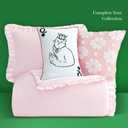 kate spade new york Sateen Ruffle Full/Queen Comforter Set, 300 Thread Count Cotton Sateen Reversible Cover, All Season 3 Piece Bedding, Machine Washable, Pink