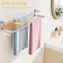 Double Towel Bar 24 Inch, Towel Rack for Bathroom, Stainless Steel Double Bath Towel Rack Wall Mounted, Bathroom Towel Holder Towel Rod for Wall, Brushed Nickel