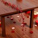 Valentines Glitter Garland 4.5 ft Red Heart Berry Garland for Mantel Valentines Decorations for Spring Wedding Fireplace Table Centerpiece Party Decor