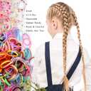 818Pcs+Hair Accessories for Baby Girls Ties Seamless Cotton Elastics Bands Colorful Mini Rubber Tie Bow Purple Clips Flower Claws Assorted Ponytail Holders Soft for Thin Hair Braids Girls Age 1-8