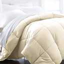 Beckham Hotel Collection Full/Queen Size Comforter - 1600 Series Down Alternative Home Bedding & Duvet Insert - Cream