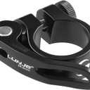 TRIWONDER Bicycle Seat Post Clamp 31.8mm 34.9mm Aluminum Alloy Seat Tube Clip Bike Quick Release Clamp (28.6mm, 01 Black)