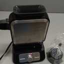 Ninja BW1001 NeverStick PRO Belgian Waffle Maker, Vertical Design, 5 Shade Settings, with Precision-Pour Cup & Chef-curated Recipe Guide, Black & Silver