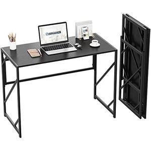 Elephance Folding Desk Writing Computer Desk for Home Office, No-Assembly Study Office Desk Foldable Table for Small Spaces
