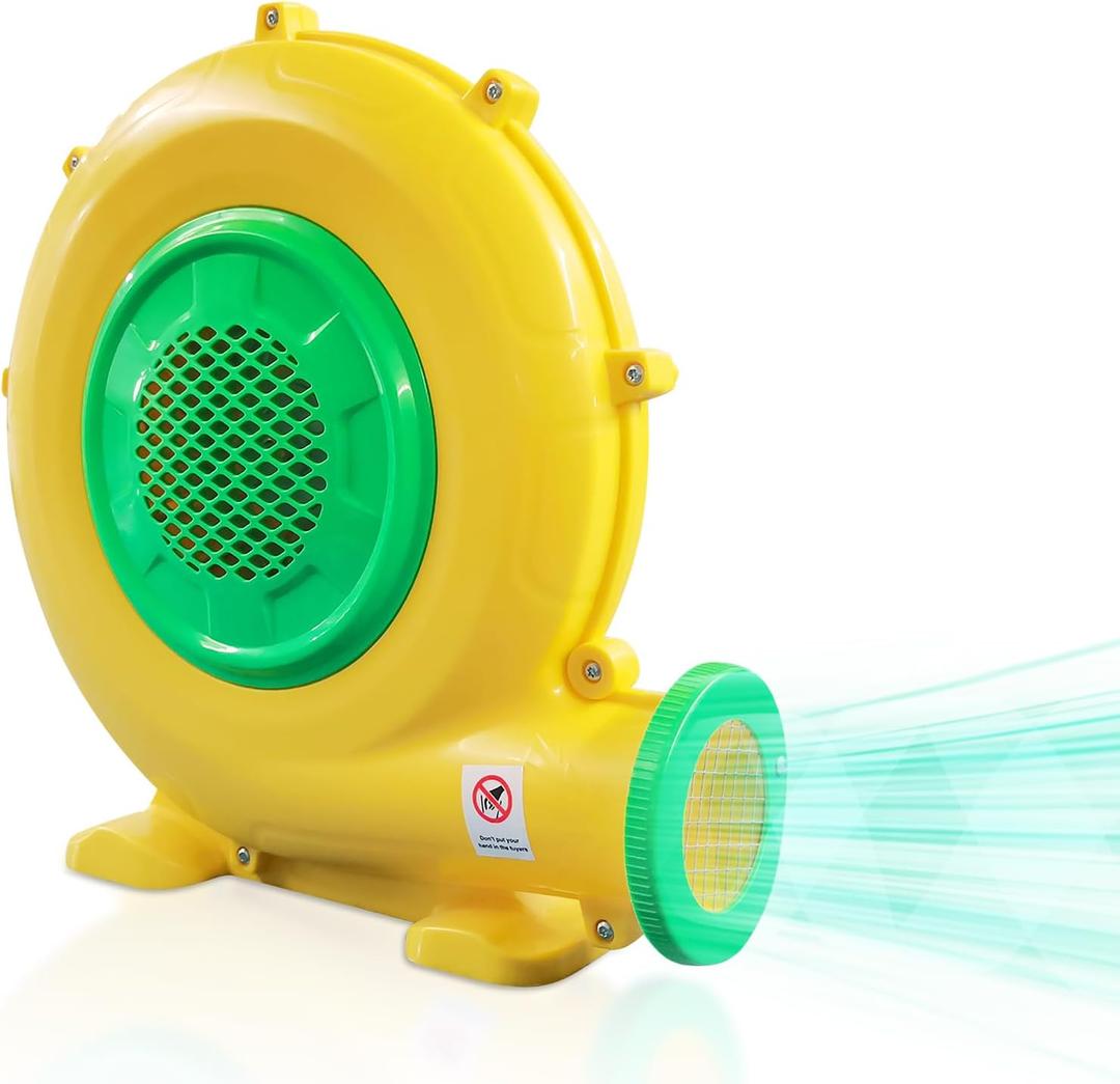 Soplador de aire de 480 W, 0.64 HP, potente soplador inflable de casa de rebote, bomba de ventilador elctrica porttil perfecta para casa hinchable, castillo animoso, puente, tobogn de