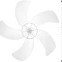 DOITOOL 16 Inch Fan Blade Replacement Universal Plastic Standing Fan Blades 5 Leaves with Nut Cover Table Fanner Leaves - Easy to Install, 37X37cm