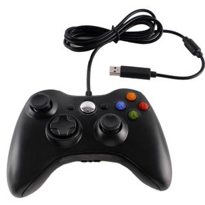 Meriton Wired USB Game Controller Gamepad Game Joystick Joypad for Microsoft Xbox 360/Slim & Windows PC (Black