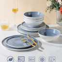 LERATIO Ceramic Dinnerware Sets for 6,18-Piece Plates and Bowls Set