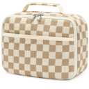 Kids Girls Lunch Bag Insulated Lunch Box for school Corduroy Lunch Cooler Organizer School Kids Lunch Tote (Corduroy Checkered Brown)