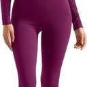 SUUKSESS Women Long Sleeve Ribbed Jumpsuit Zip up Front Workout Bodycon Romper (Medium, Purple)