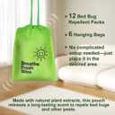 12 Pack Natural Bed Bug Repellent Pouches, Plant Based Long-Lasting 2 Month Protection Against Bedbugs Household Pest Control