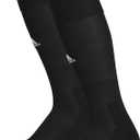 adidas Unisex Rivalry Soccer Socks (2-Pack) Over-the-Calf Athletic Fit for Men & Women, Black Medium